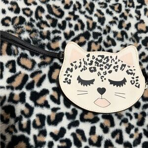 Leopard Cat Face Kids Purse